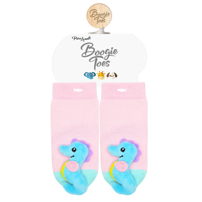 Seahorse Boogie Toes Rattle Socks: 6-12M