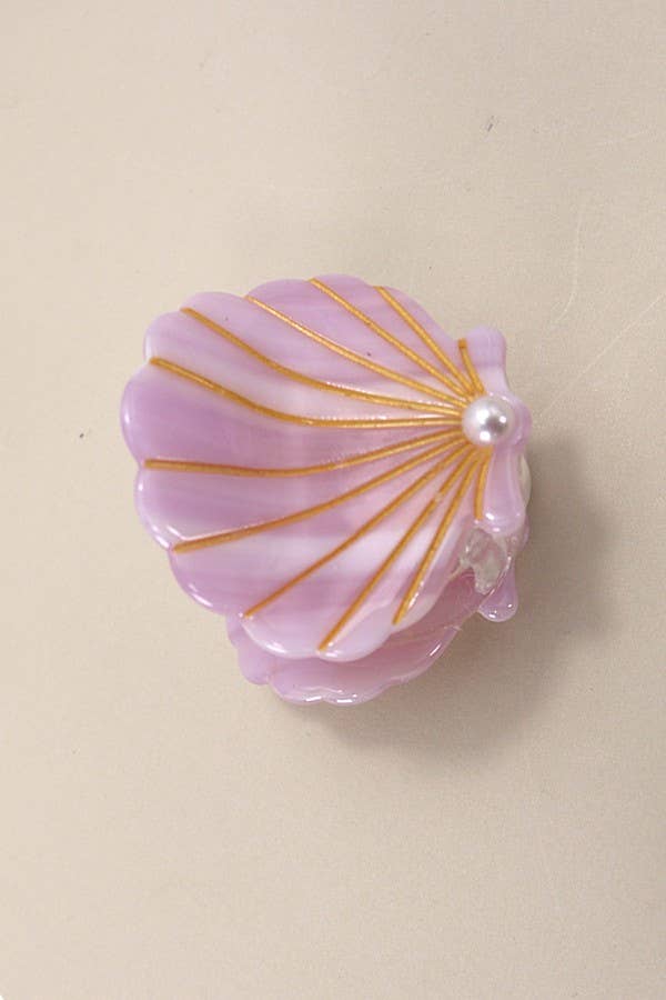 Scallop Shell Hair Clip | Lilac