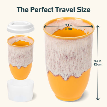 Grapefruit Ceramic Travel Mug