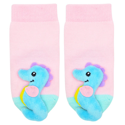 Seahorse Boogie Toes Rattle Socks: 6-12M