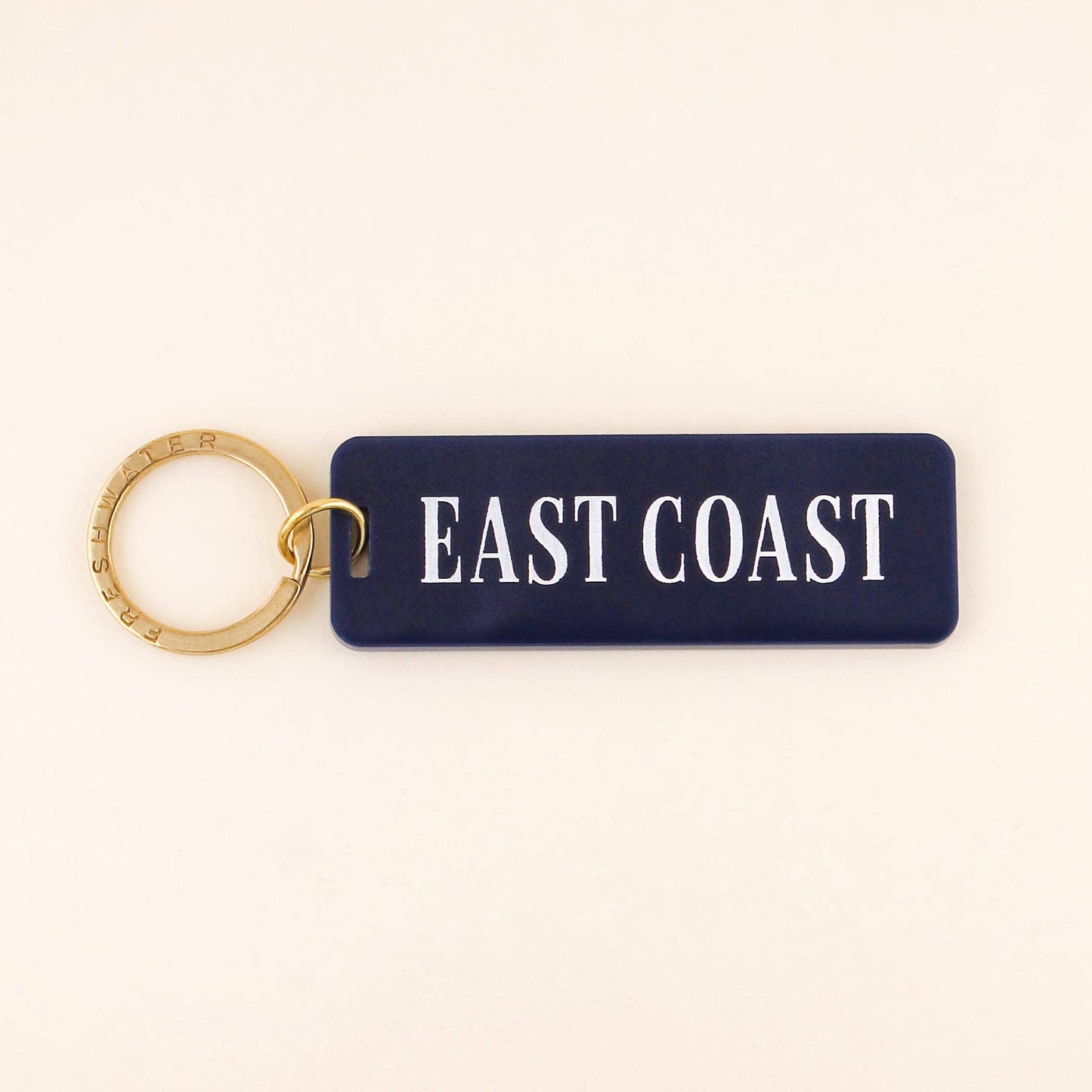 East Coast Keychain: Navy Blue / On Key Card
