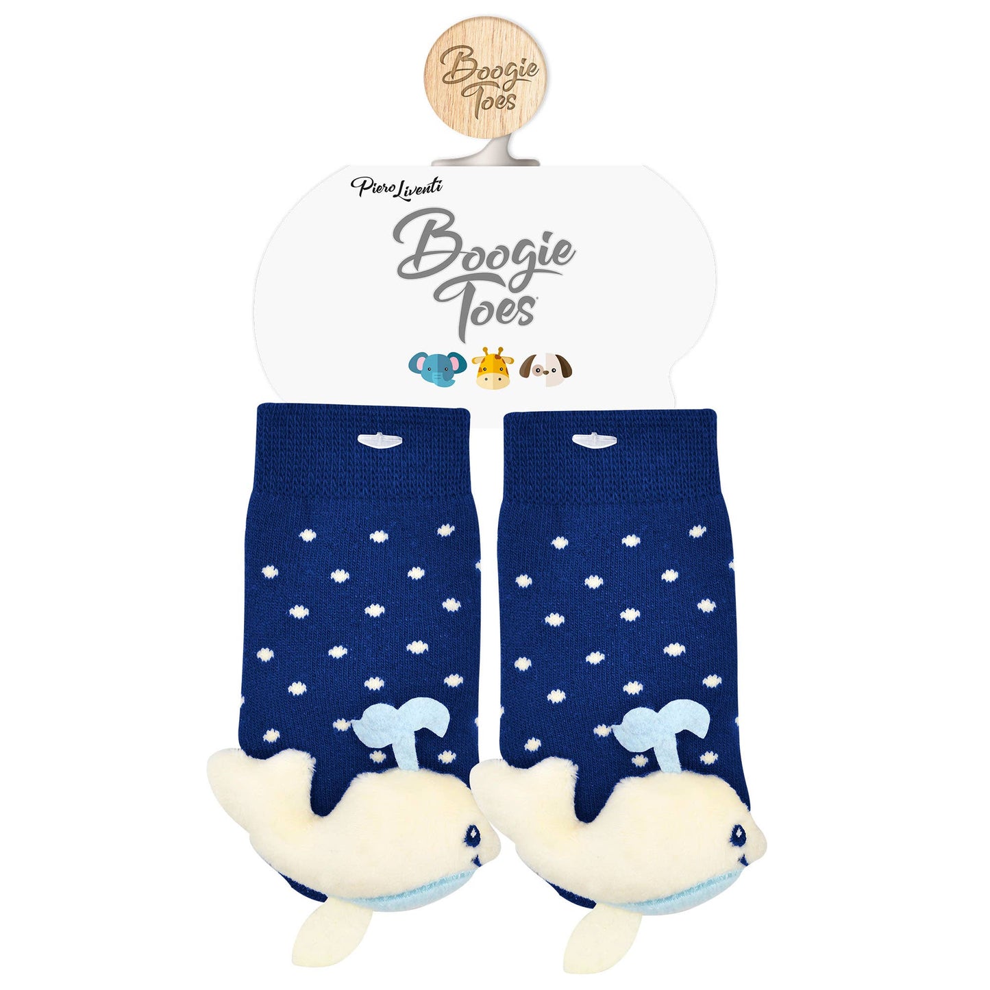 Baby Whale Boogie Toes Baby Rattle Socks: 6-12M