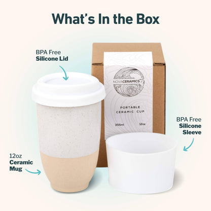 Dune 12oz Ceramic Travel Mug – Reusable & Eco-Friendly