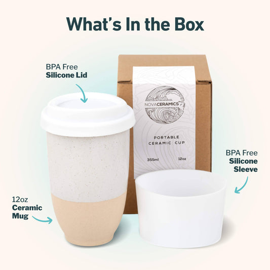 Dune 12oz Ceramic Travel Mug – Reusable & Eco-Friendly