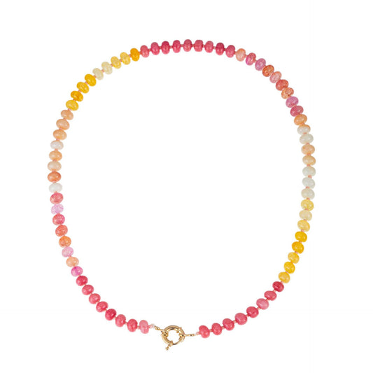 Natural Semi-Precious Glass Mixed Necklace