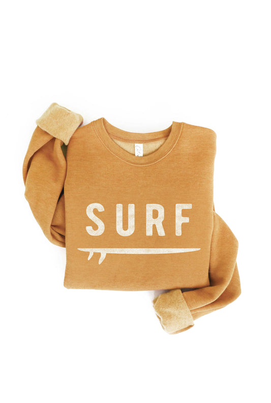 SURF Graphic Sweatshirt - Mustard