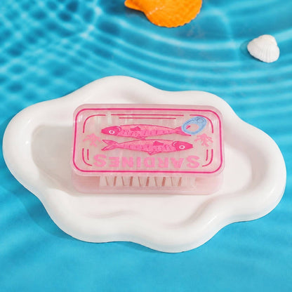 Retro Sardine Tin Hair Claw Clip | Pink