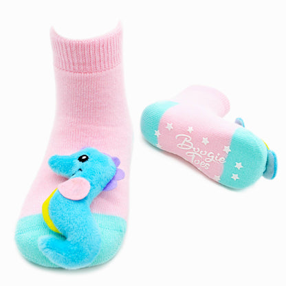 Seahorse Boogie Toes Rattle Socks: 6-12M