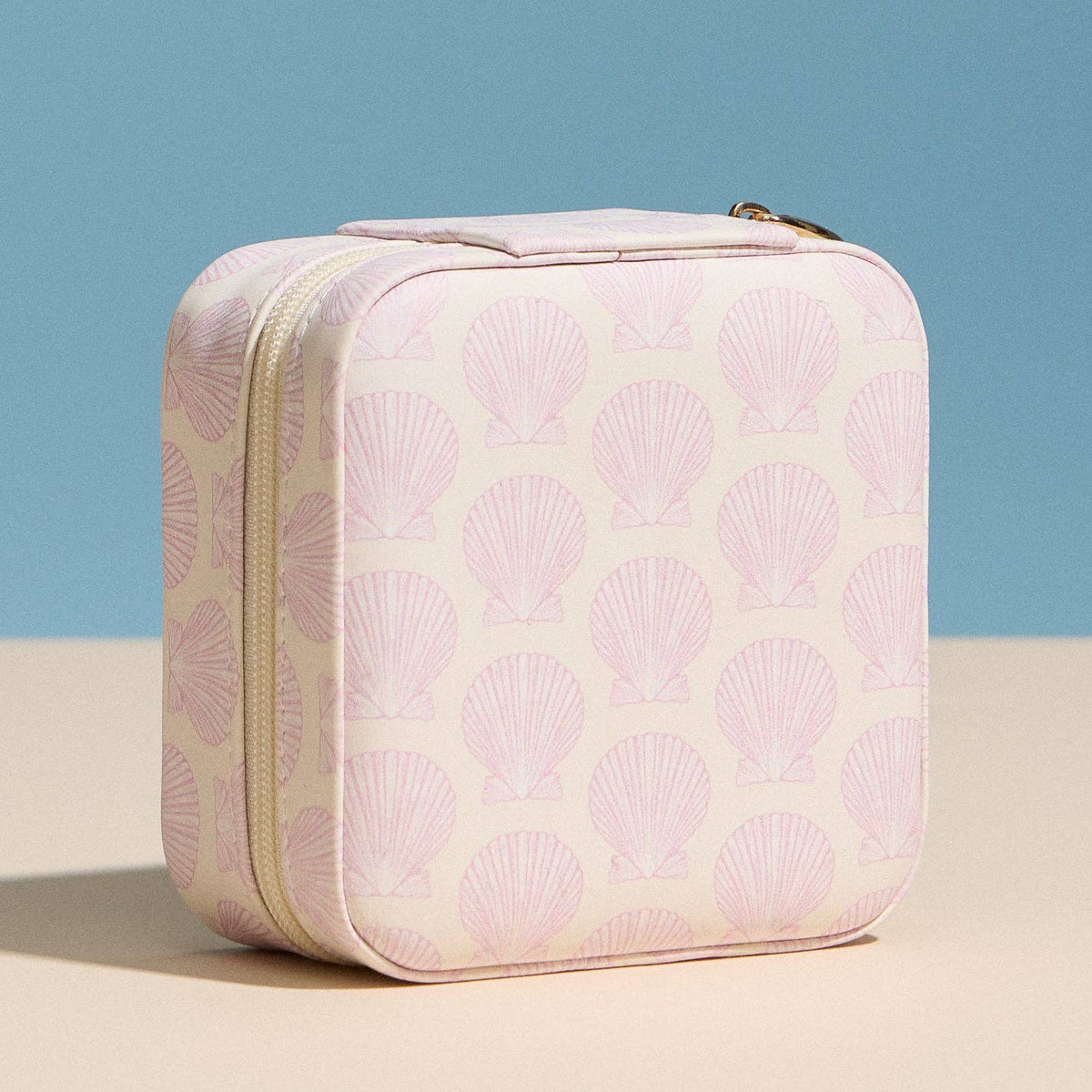 Scallop Shell Travel Jewelry Case