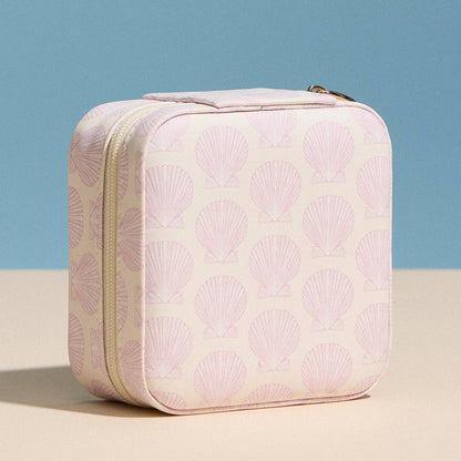 Scallop Shell Travel Jewelry Case