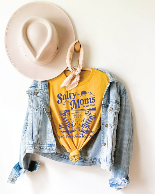 Salty Moms Beach Club Tee