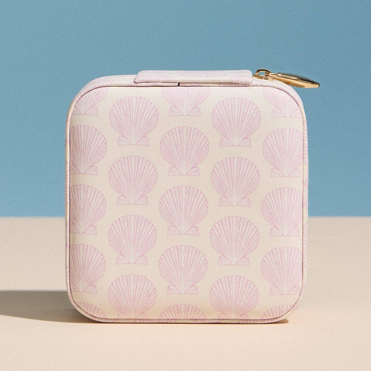 Scallop Shell Travel Jewelry Case