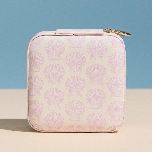 Scallop Shell Travel Jewelry Case
