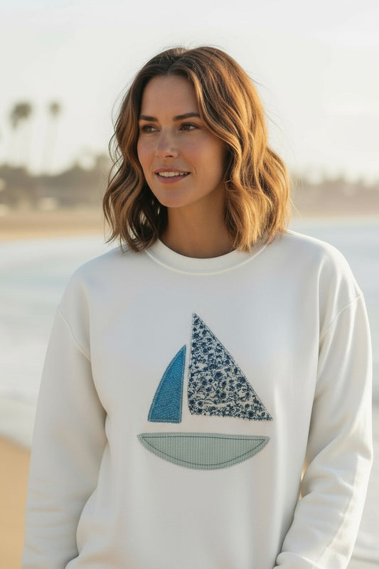 Patchwork Sailboat Sweatshirt